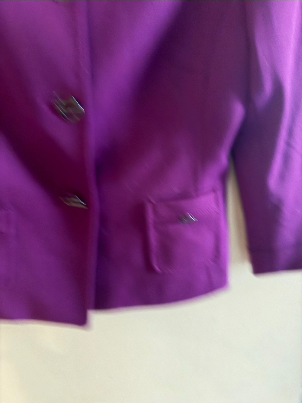 Tahari Arthur S. Levine Purple Cropped Career Blazer Size 4 - Picture 3 of 6